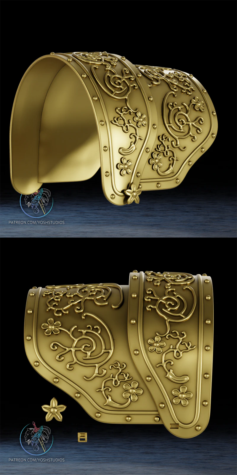 Rumi 2nd Shoulder Armor STL File for 3D Printing STL model for 3D printing