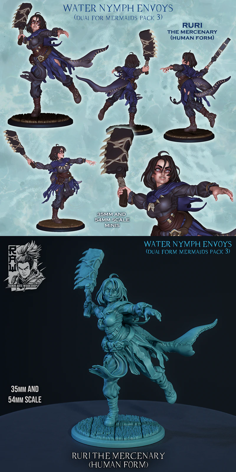 Ruri The Mercenary STL model for 3D printing