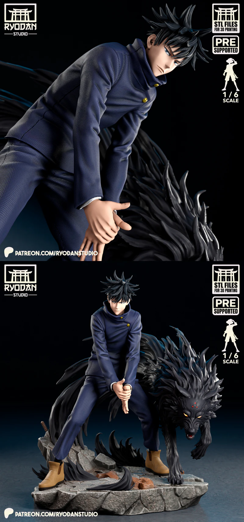 Megumi Fushiguro – Jujutsu kaisen STL model for 3D printing