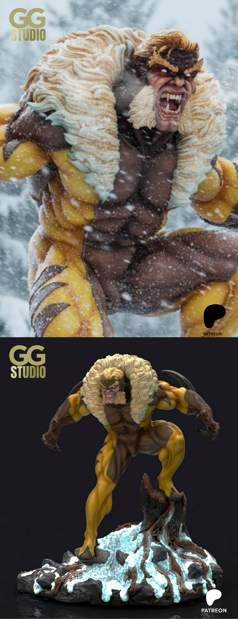 SABRETOOTH STL model for 3D printing