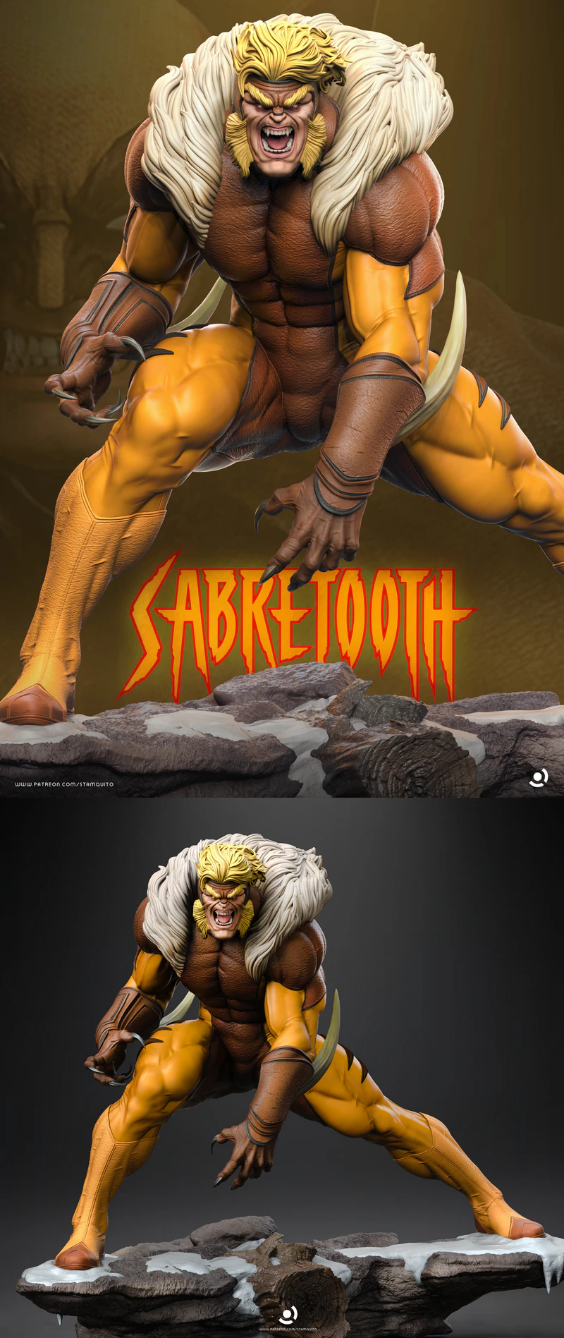 SABRETOOTH 3D Printable Model for Resin Printer STL model for 3D printing