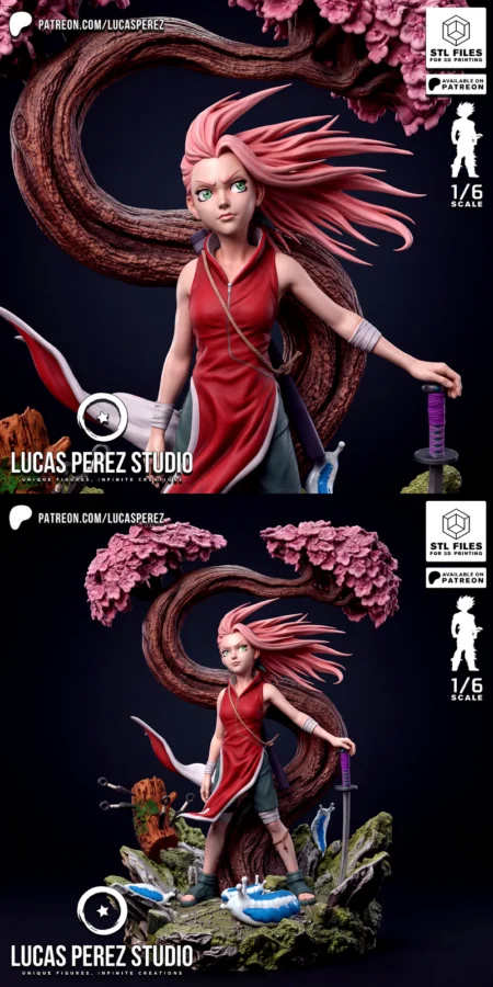 SAKURA – Naruto STL model for 3D printing