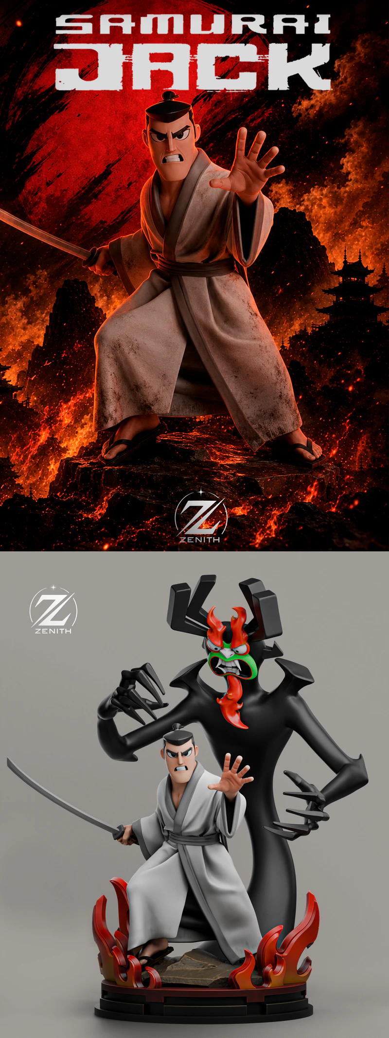 SAMURAI JACK STL model for 3D printing