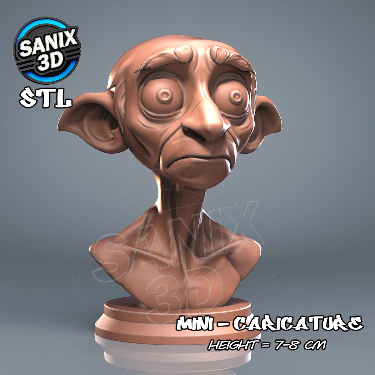 Dobby Bust STL Model for 3D Printer STL model for 3D printing