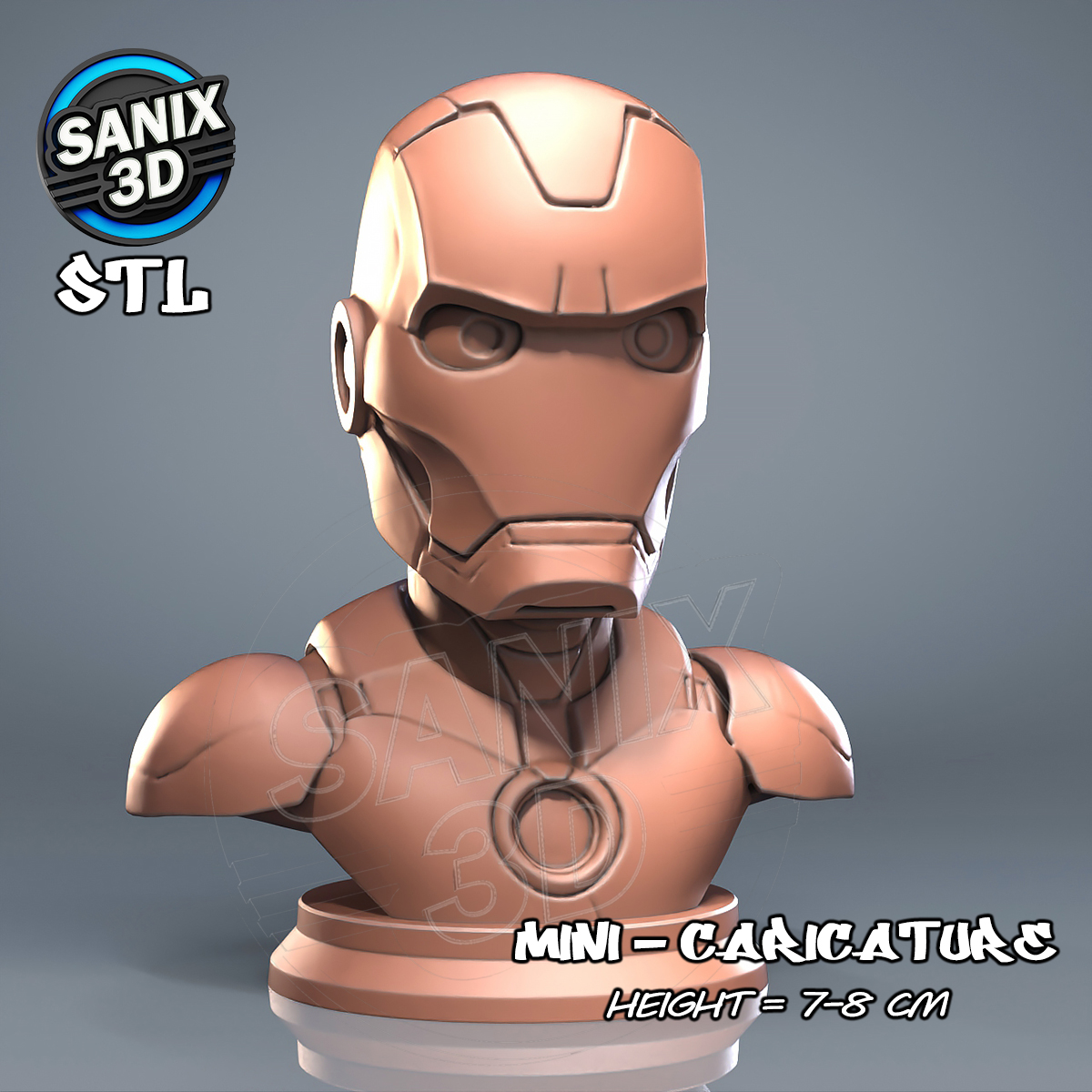 Iron Man Suit Bust 3D Printable STL Model STL model for 3D printing