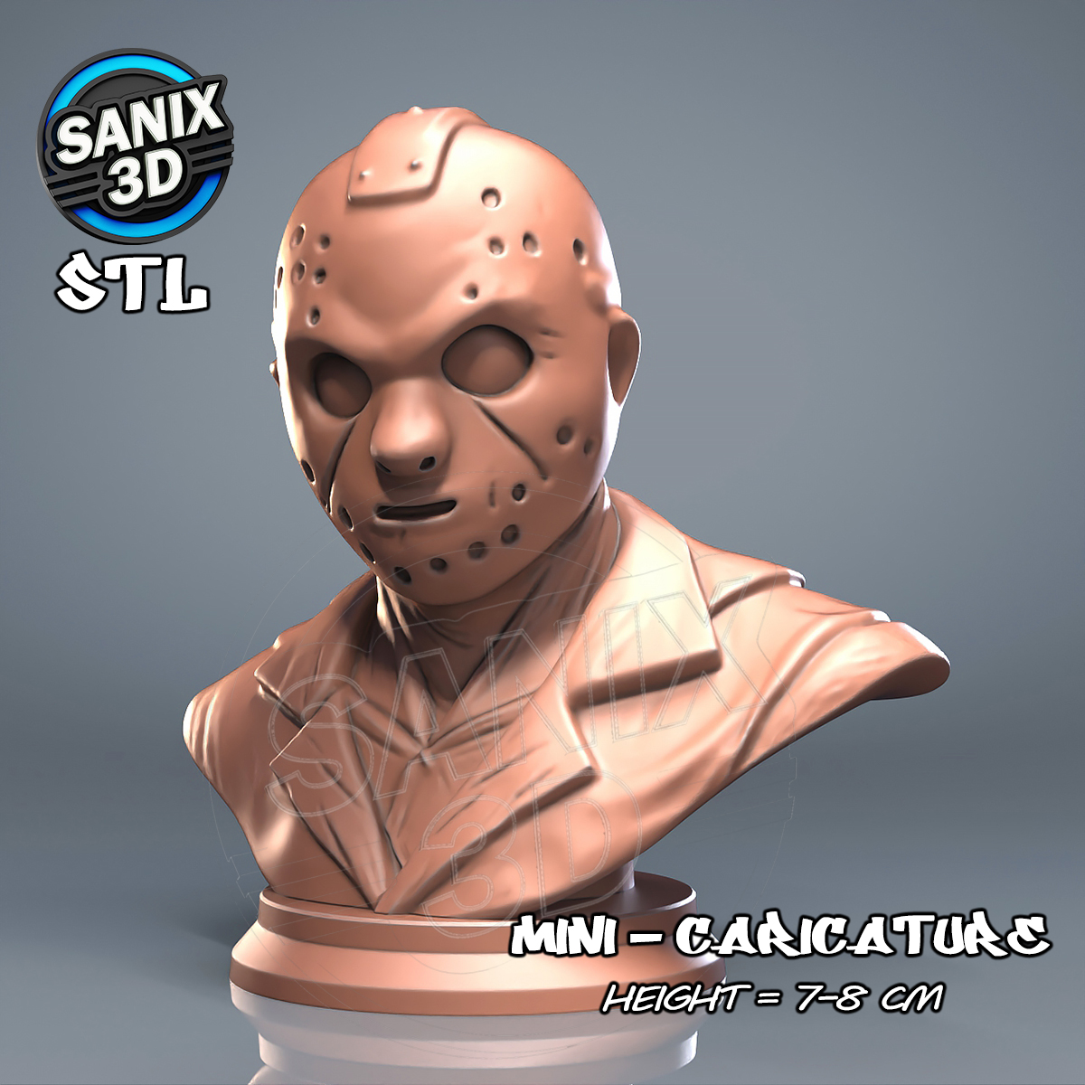 Jason Voorhees Horror Figure Bust STL for 3D Printing STL model for 3D printing