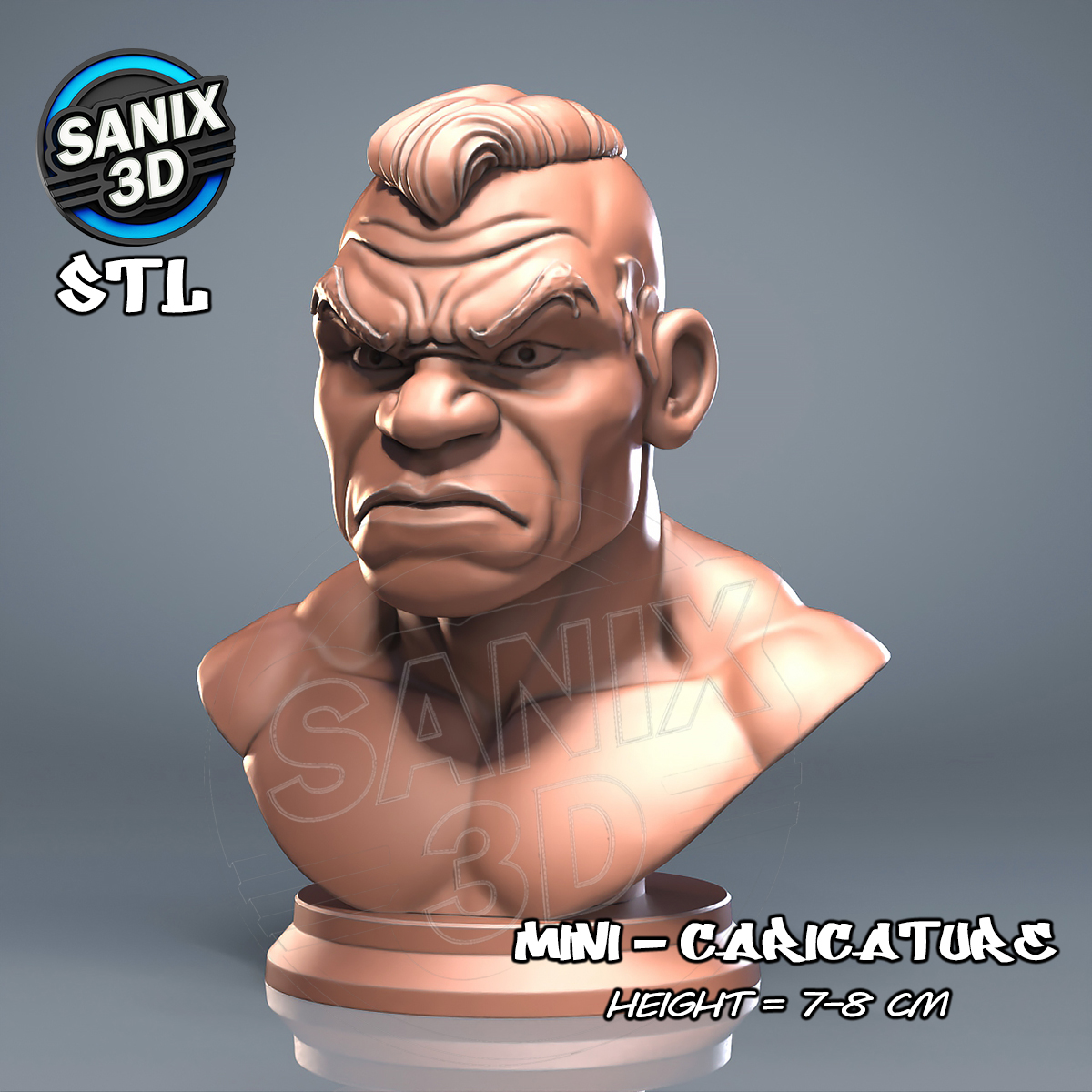 Mike Tyson Boxer Bust STL File for 3D Printing STL model for 3D printing