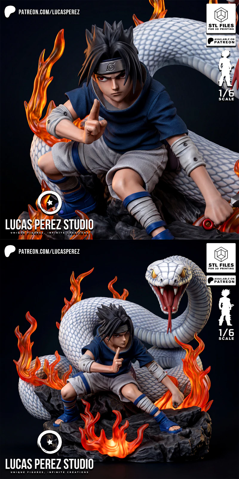 SASUKE – NARUTO STL model for 3D printing