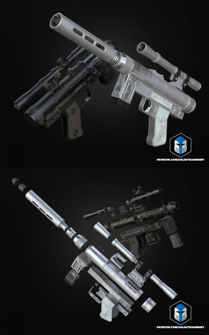SE-14R Blaster 3D Printable STL Model for Printers STL model for 3D printing