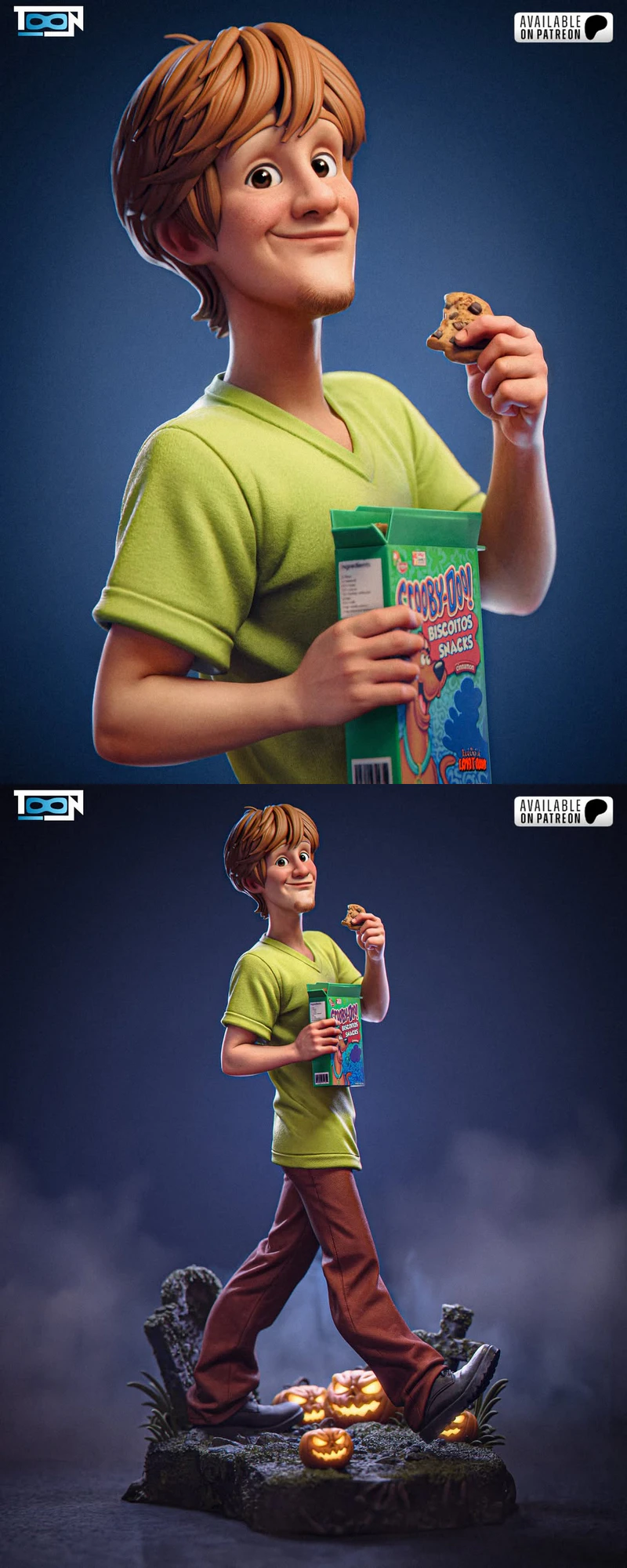 Shaggy Character 3D Printable STL Model for Resin Printing STL model for 3D printing