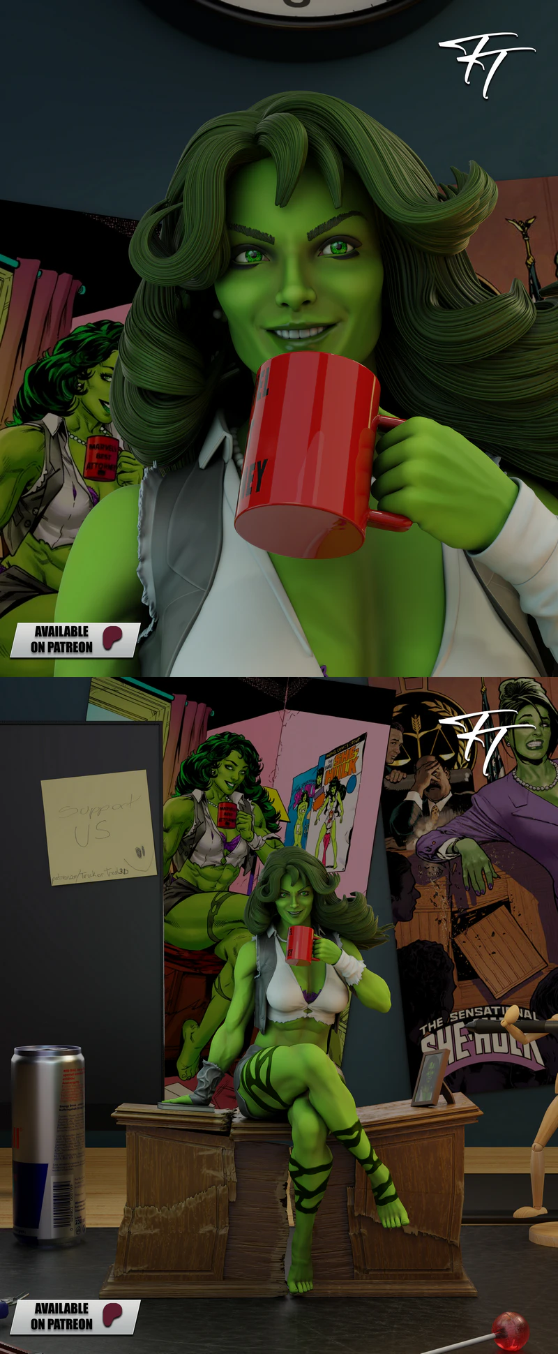 SHE Hulk STL model for 3D printing