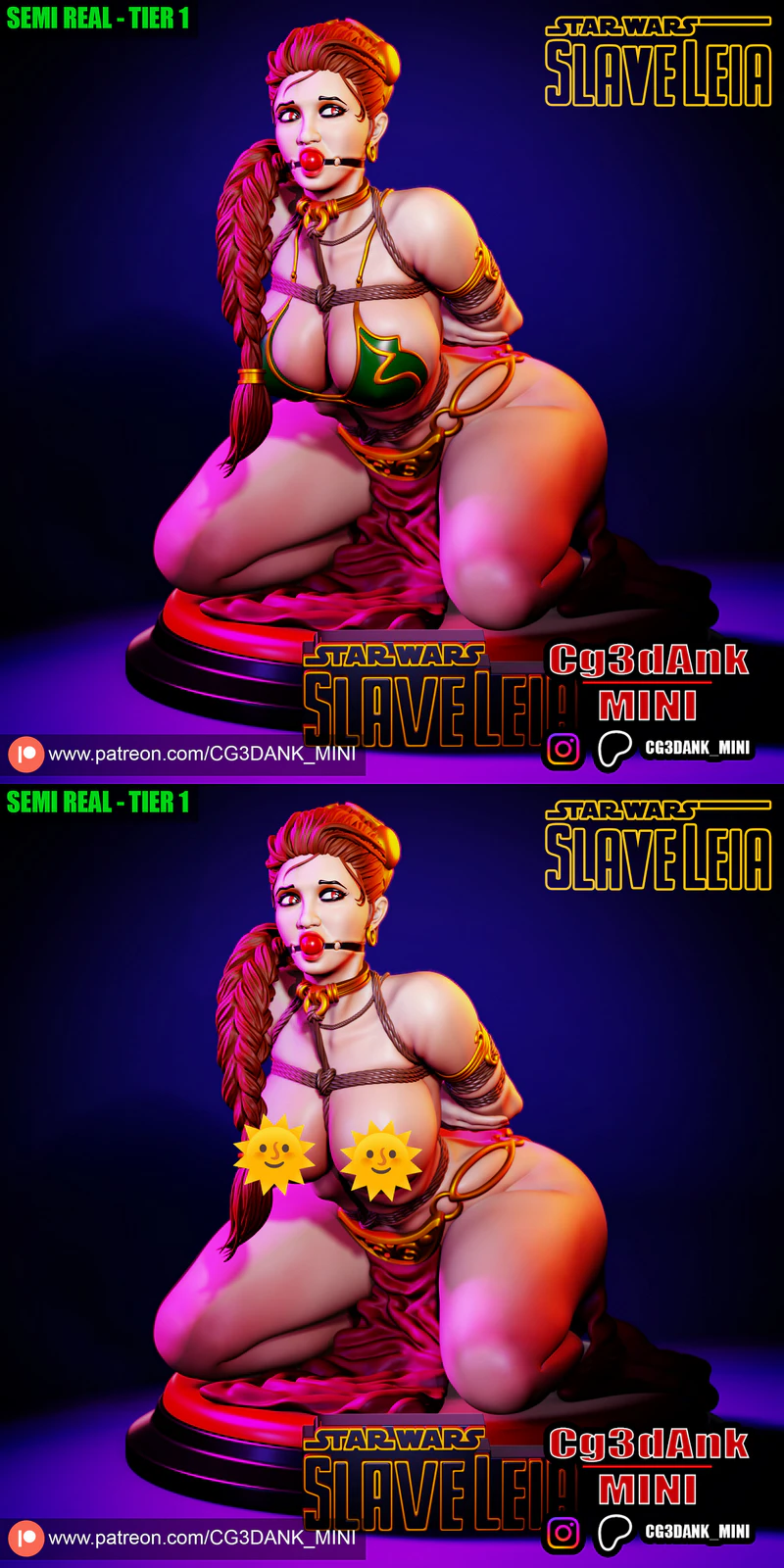 SLAVE LEIA STL model for 3D printing