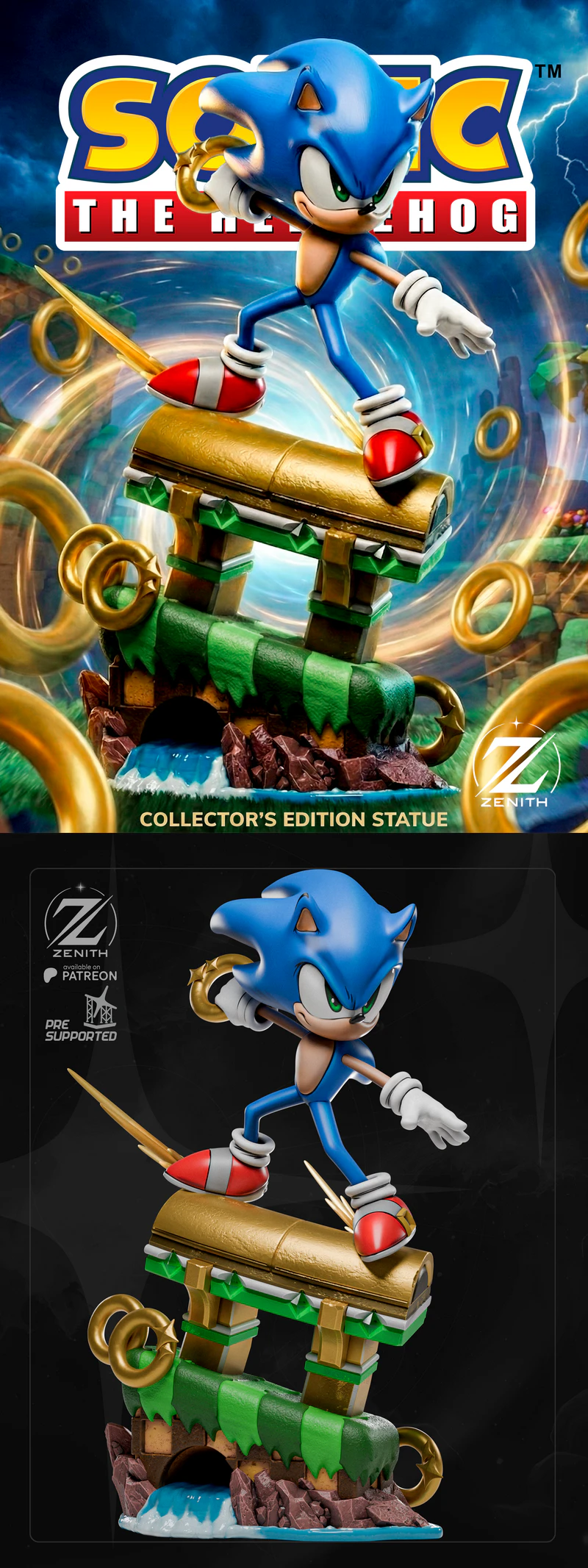 Sonic the Hedgehog STL File for 3D Printing STL model for 3D printing