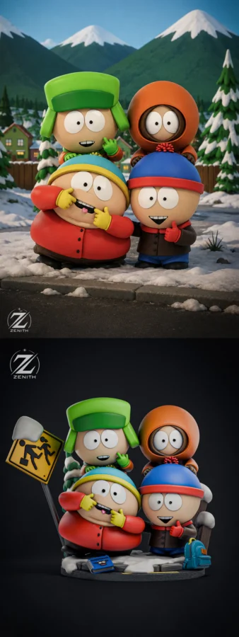 SOUTHPARK STL model for 3D printing