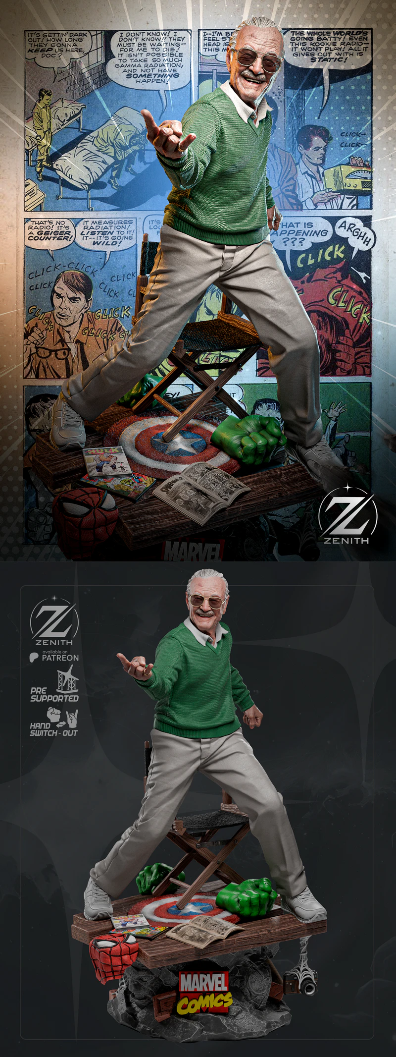 STAN LEE 3D Printable Model for Resin Printing STL model for 3D printing