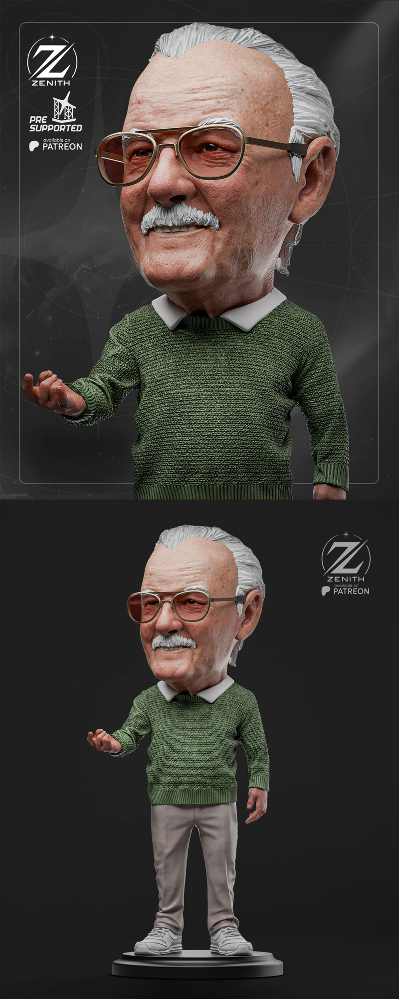 STAN LEE 3D Printable Model STL File STL model for 3D printing