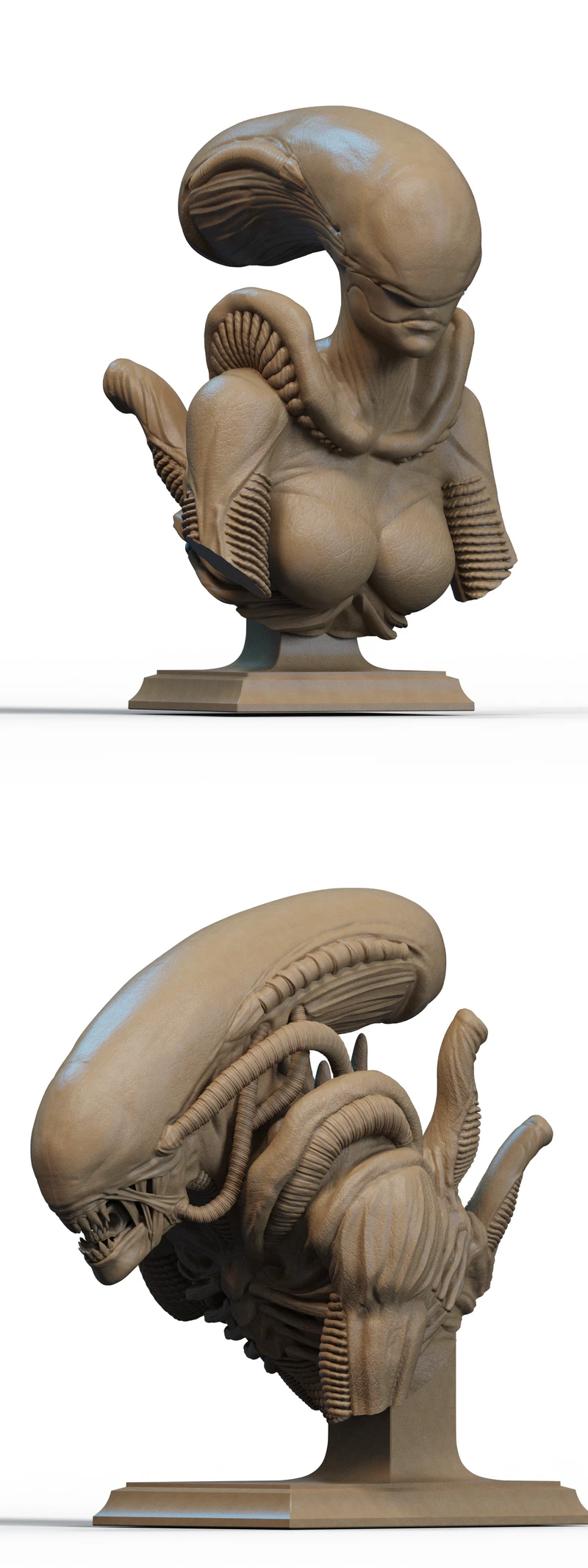 Xenormoph Alien Bust 3D Printable STL Model STL model for 3D printing