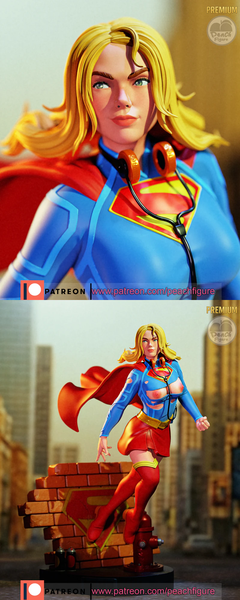SUPERGIRL STL model for 3D printing