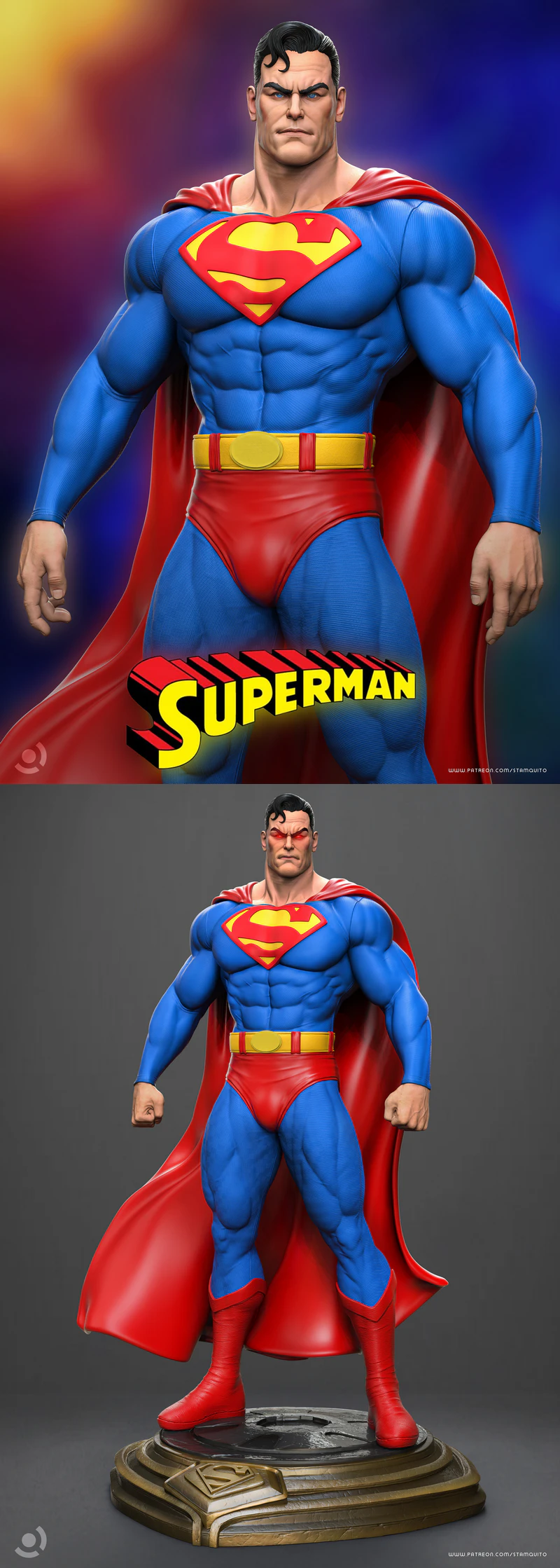 SUPERMAN 3D Printable STL File STL model for 3D printing