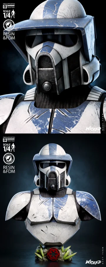 ARF Trooper Portrait Bust STL model for 3D printing