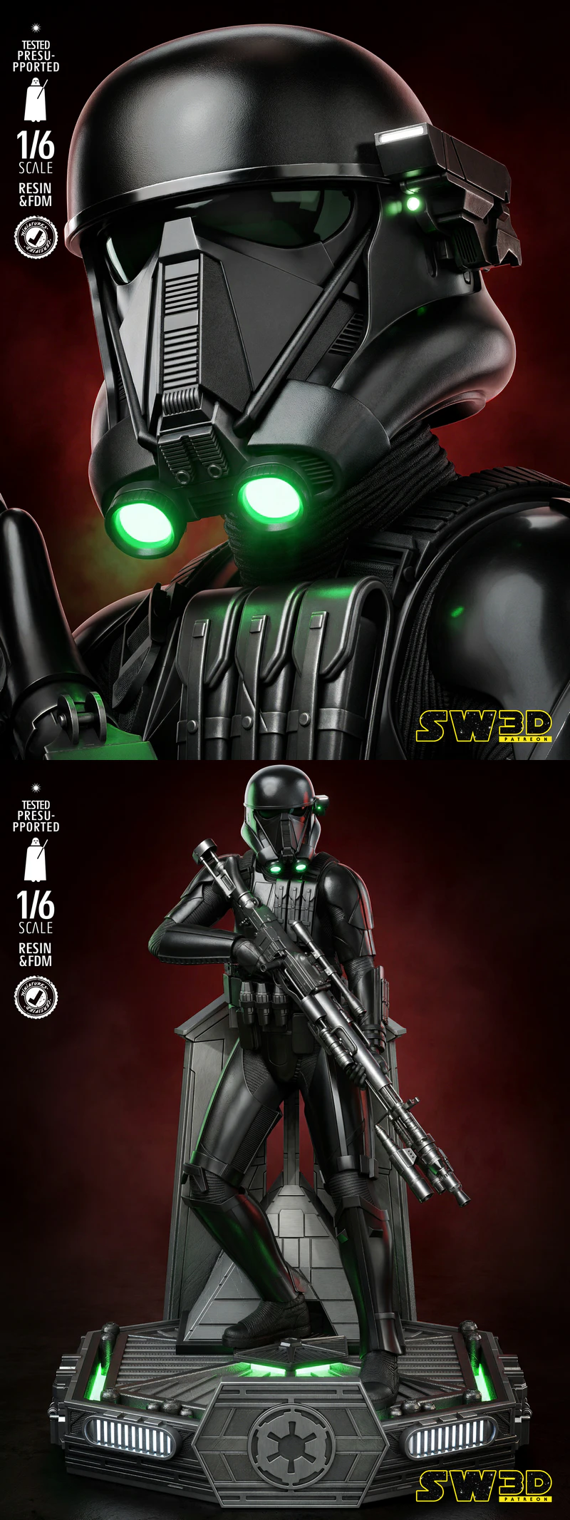 Death Trooper Miniature STL File for 3D Printing STL model for 3D printing