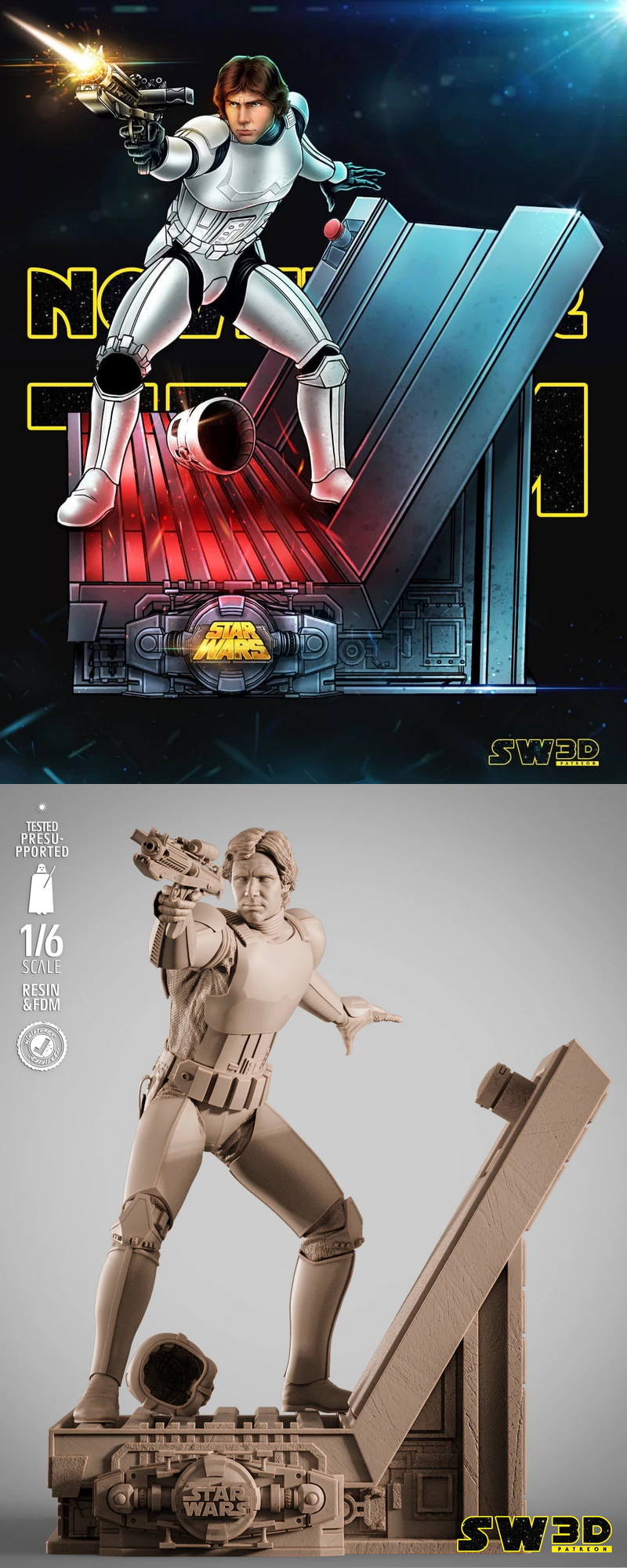 Han Solo Stormtrooper STL File for 3D Printing STL model for 3D printing