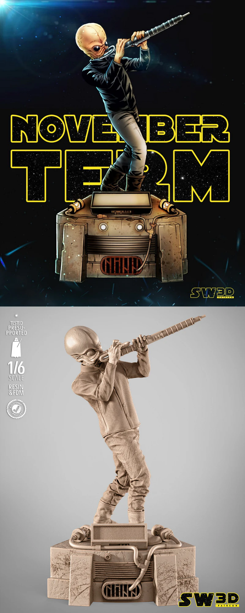 Moss Eisley Cantina Band Miniature STL File STL model for 3D printing