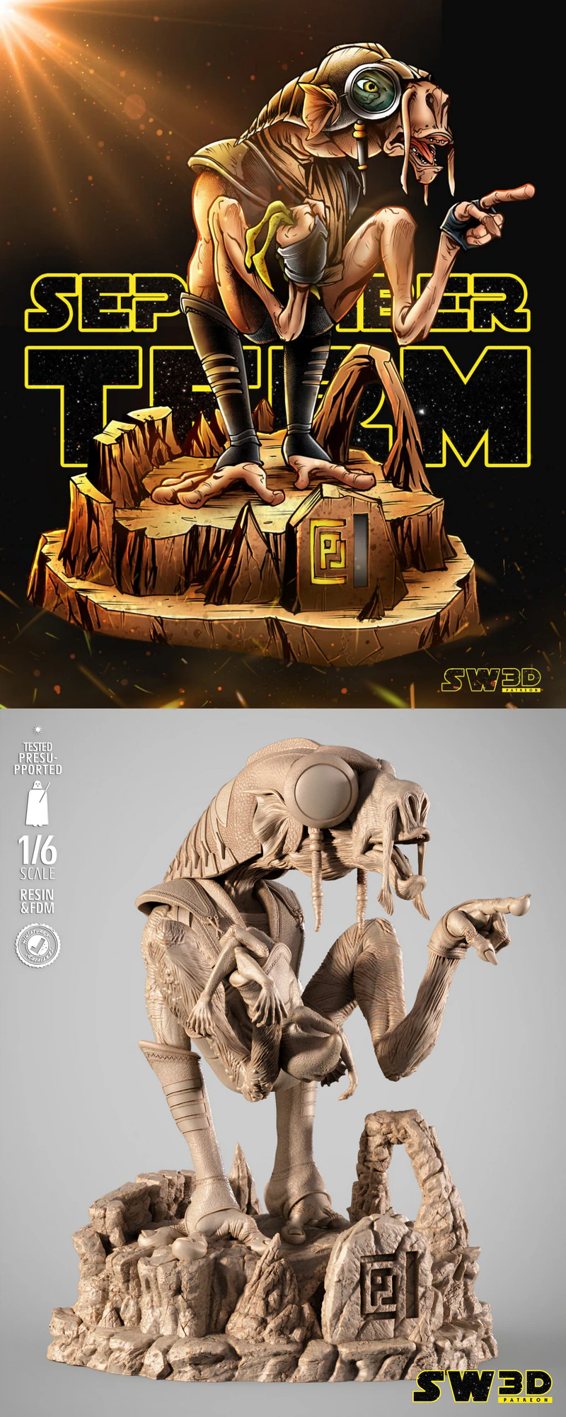 Sebulba Sculpture STL File for 3D Printing STL model for 3D printing