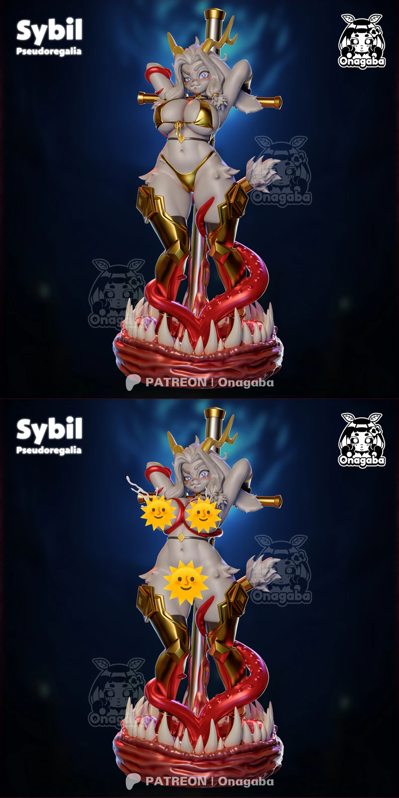 SYBIL Pseudoregalia STL model for 3D printing