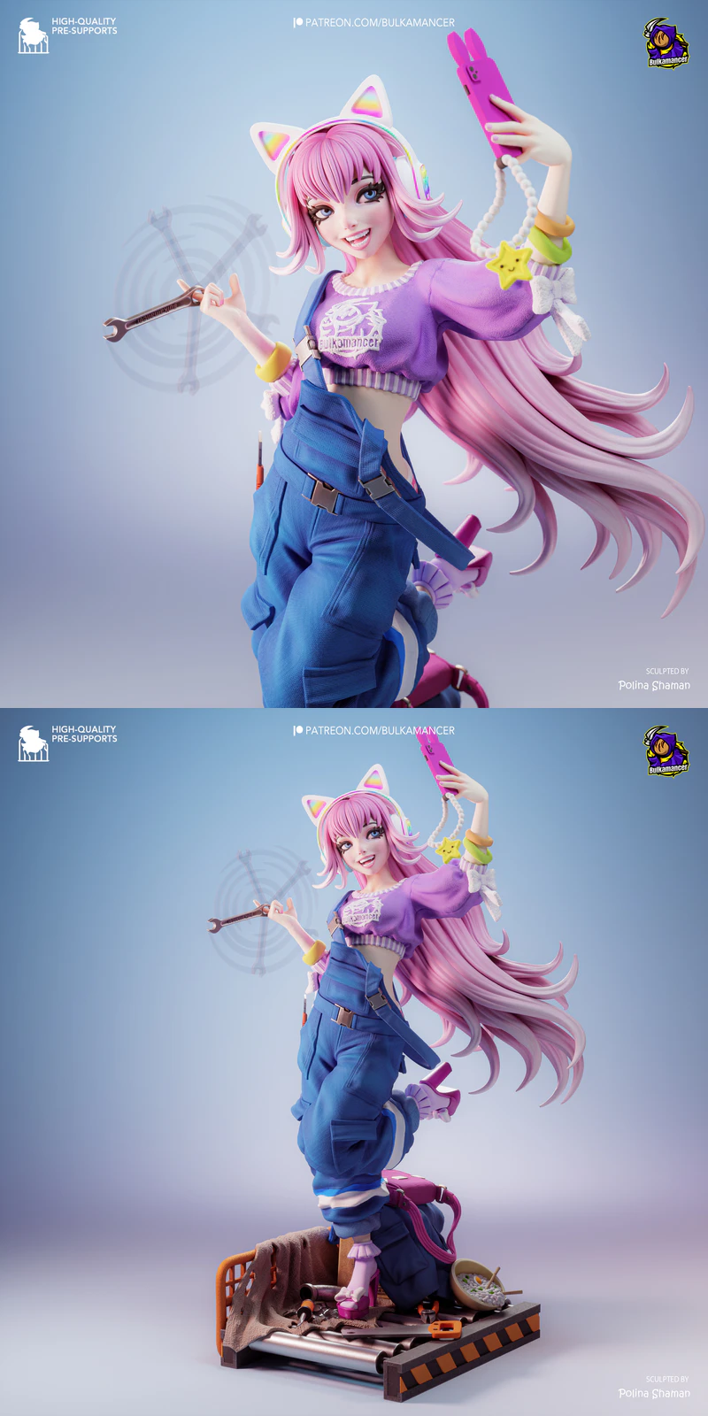 Safie – The Industrial Catgirl STL model for 3D printing