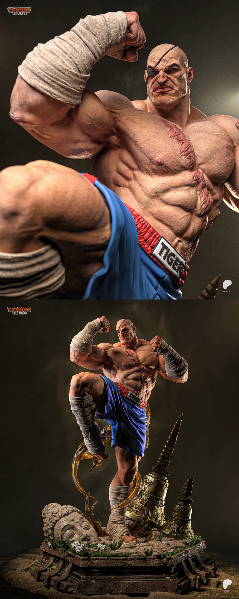 Sagat – Street Fighter STL model for 3D printing