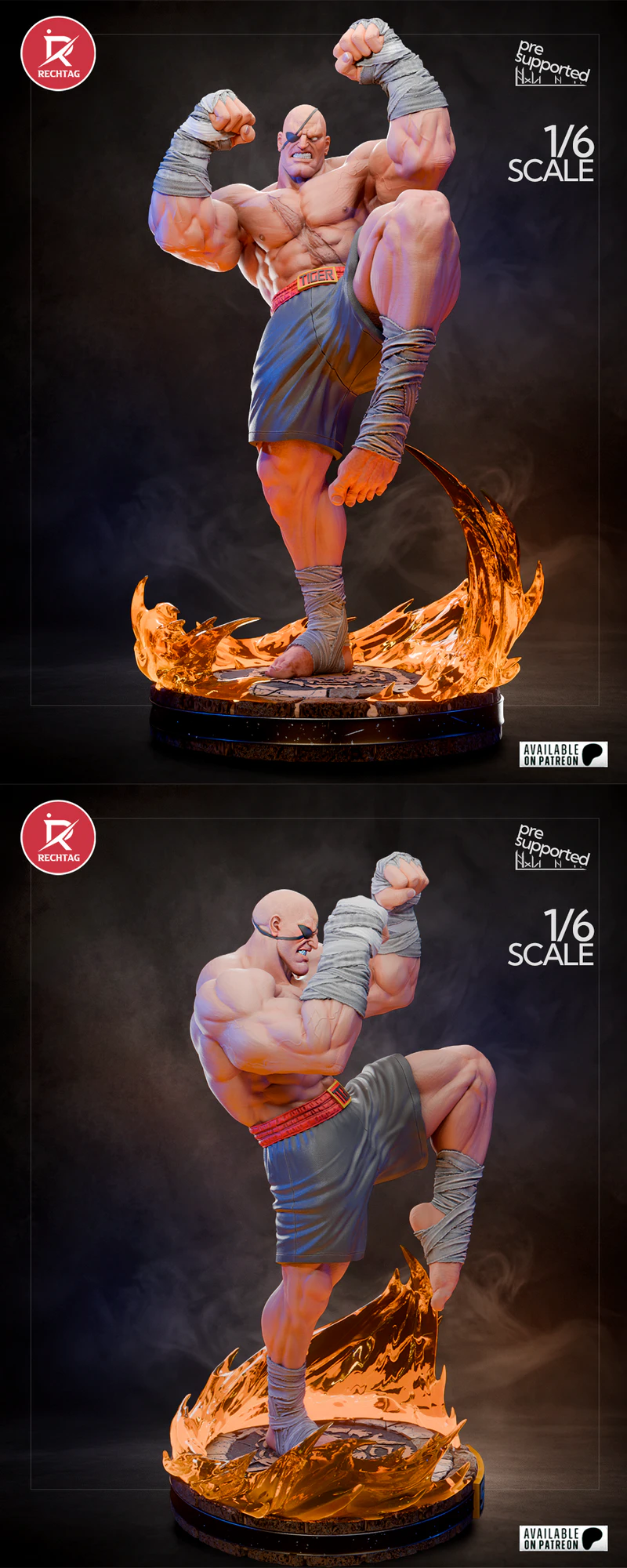 Sagat – Street Fighter STL model for 3D printing