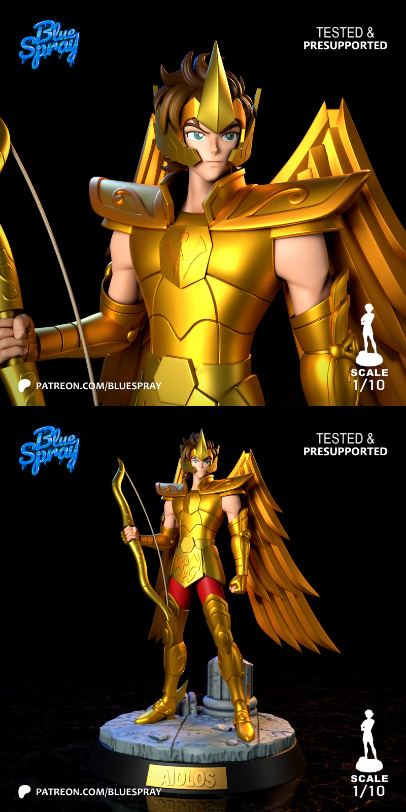 Sagittarius Aiolos – Saint Seiya STL model for 3D printing