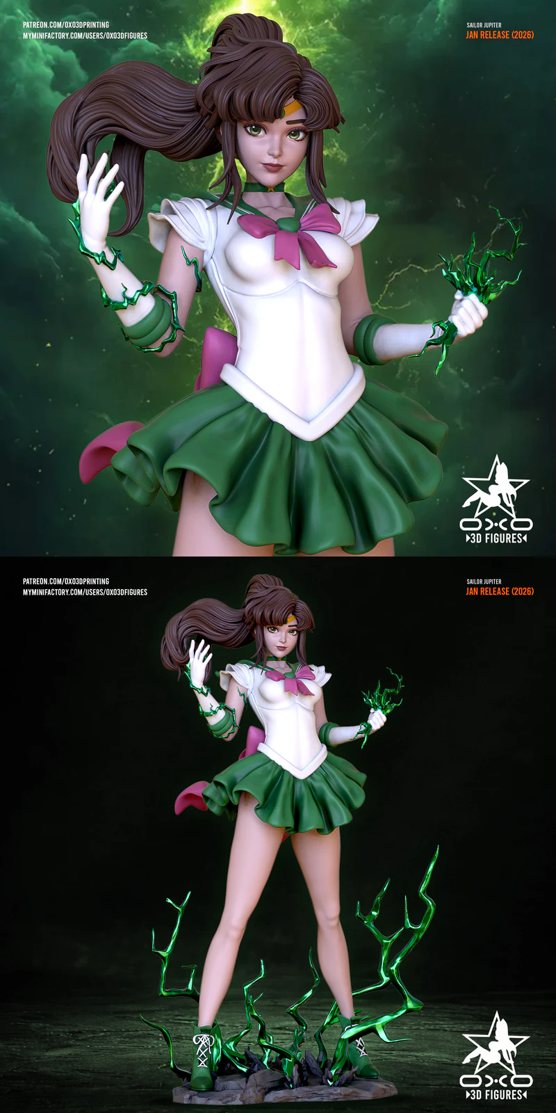 Sailor Jupiter STL Figure for 3D Printing STL model for 3D printing