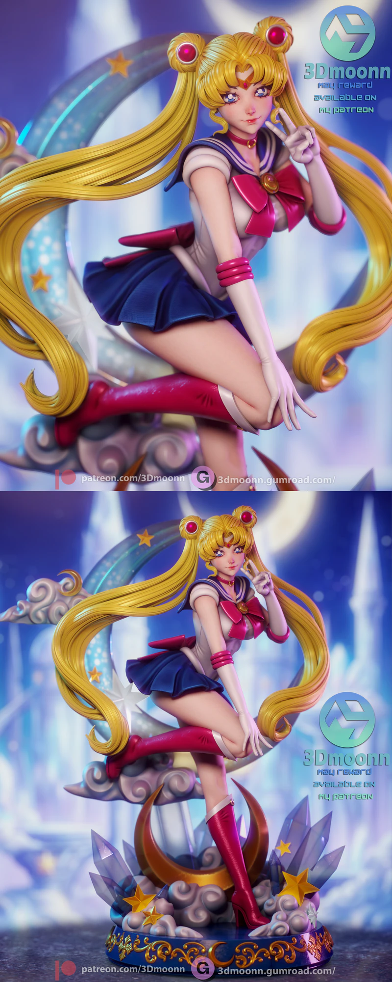 Sailor Moon STL model for 3D printing