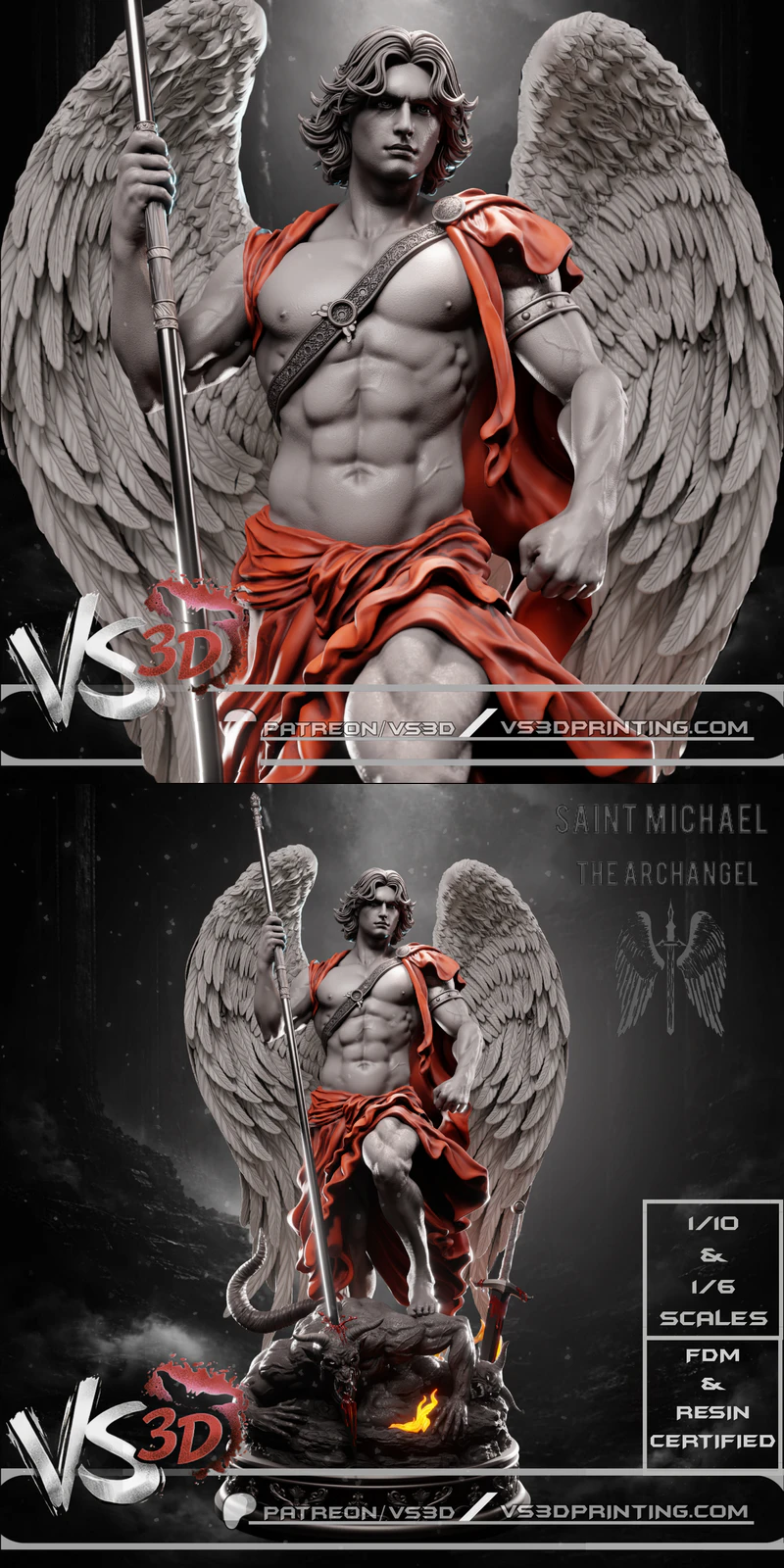 Saint Michael – Archangel STL model for 3D printing