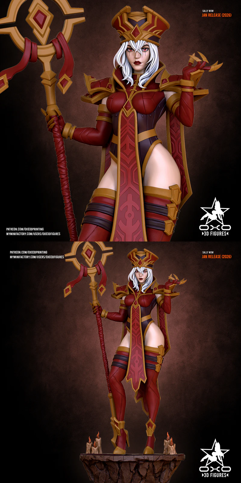 Sally Whitemane WoW 3D Printable STL Miniature STL model for 3D printing