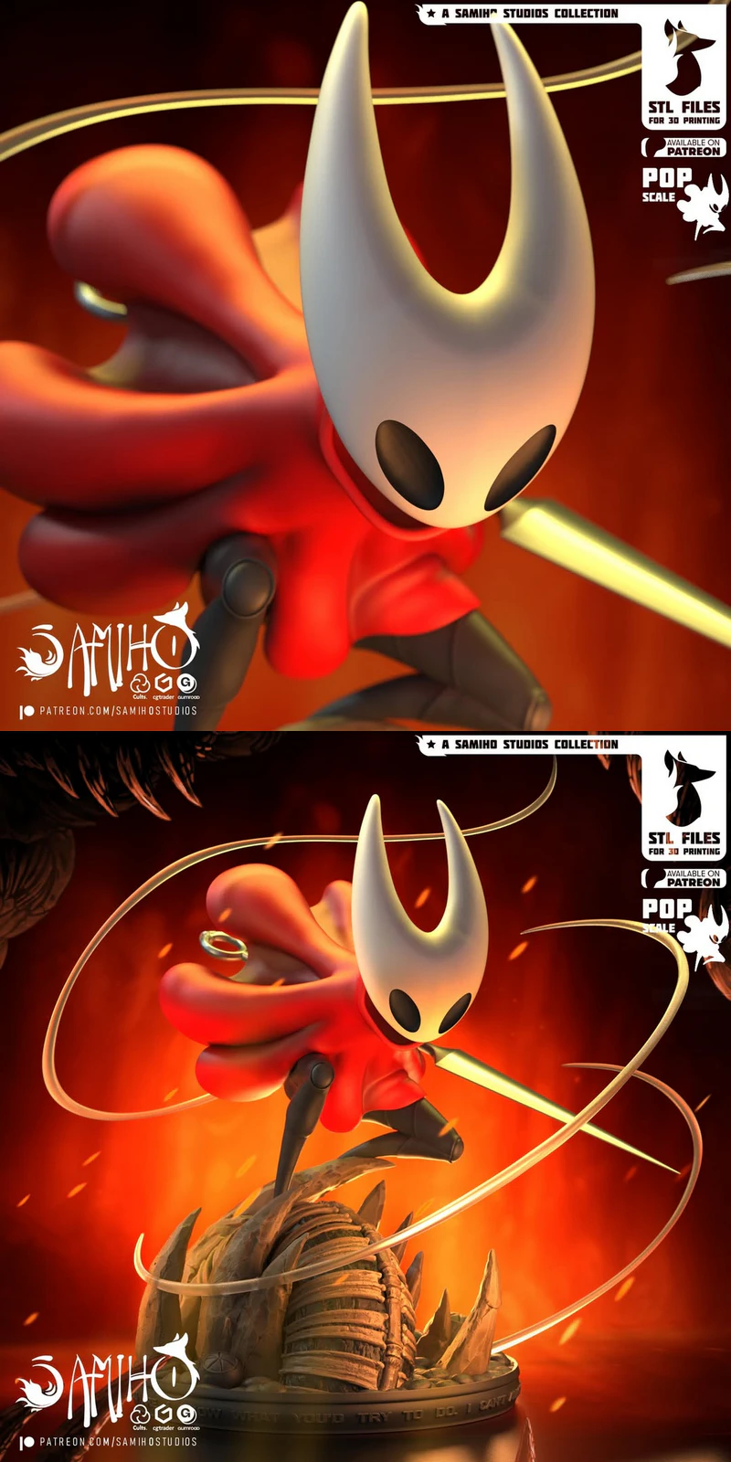 Hornet Silksong 3D Printable Miniature STL File STL model for 3D printing