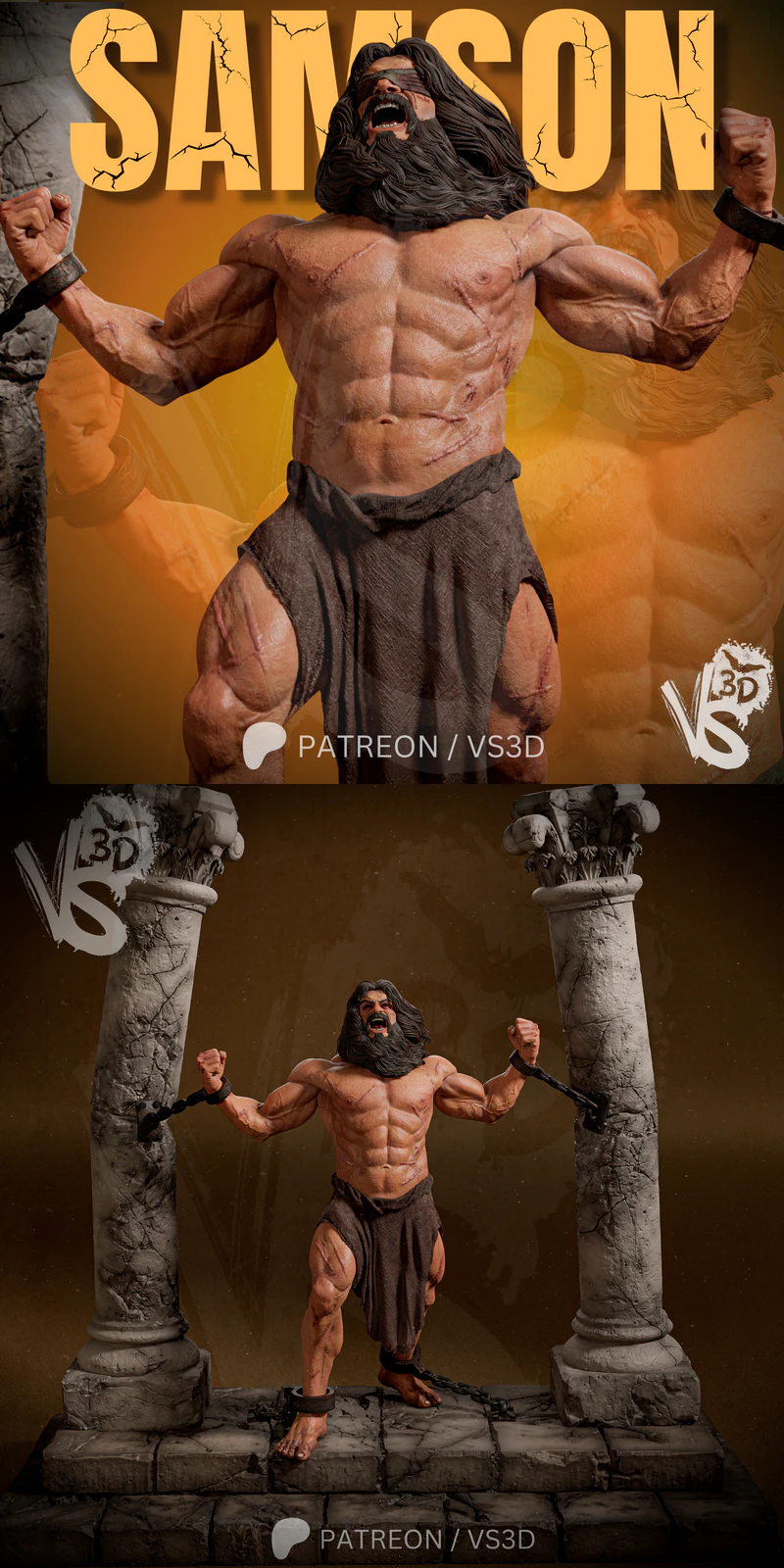 Samson 3D Printable STL Model STL model for 3D printing