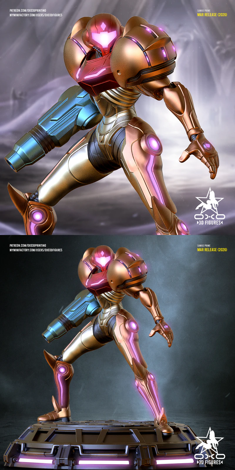 Samus Aran Metroid Prime STL model for 3D printing