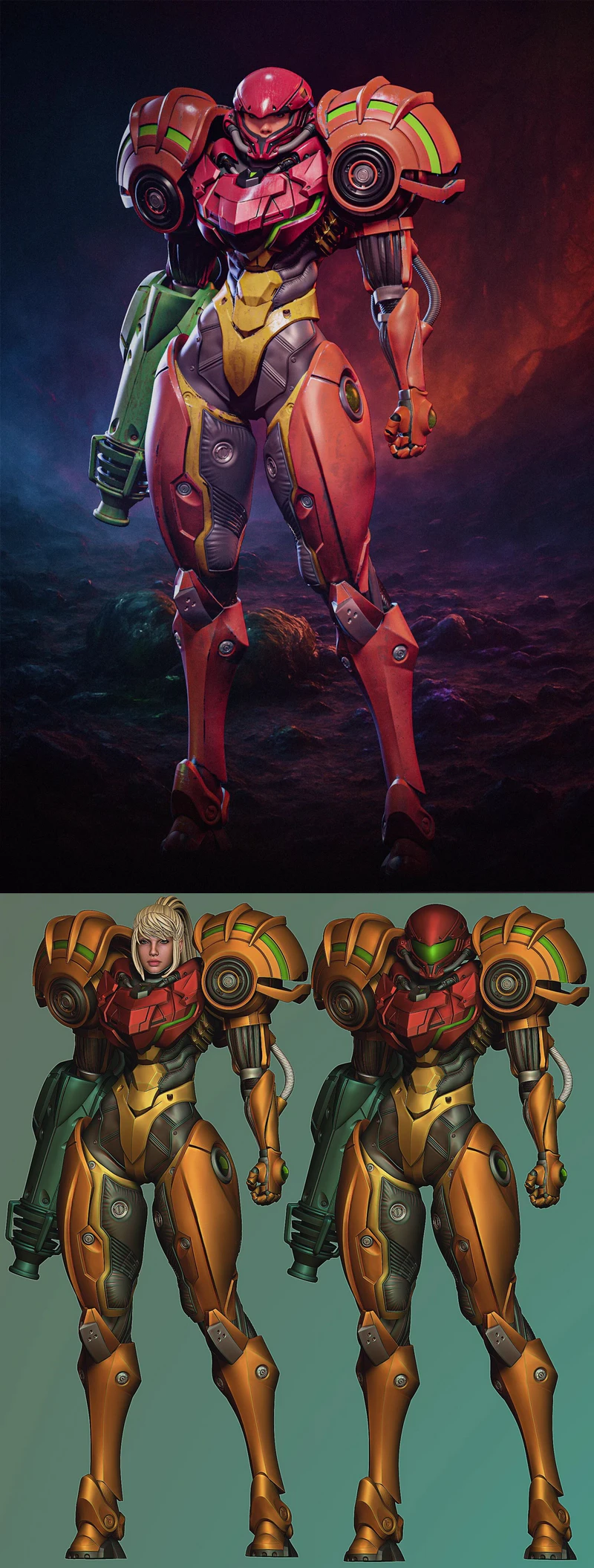 Samus Aran Power Suit 3D Printable STL File STL model for 3D printing