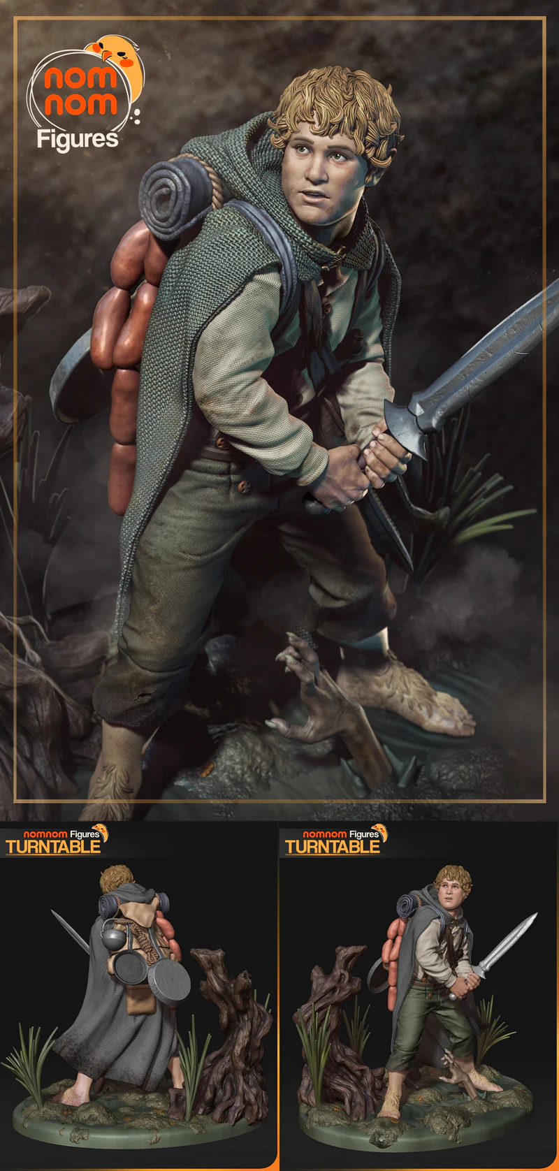 Samwise Gamgee – Lord of the Rings STL Figure STL model for 3D printing