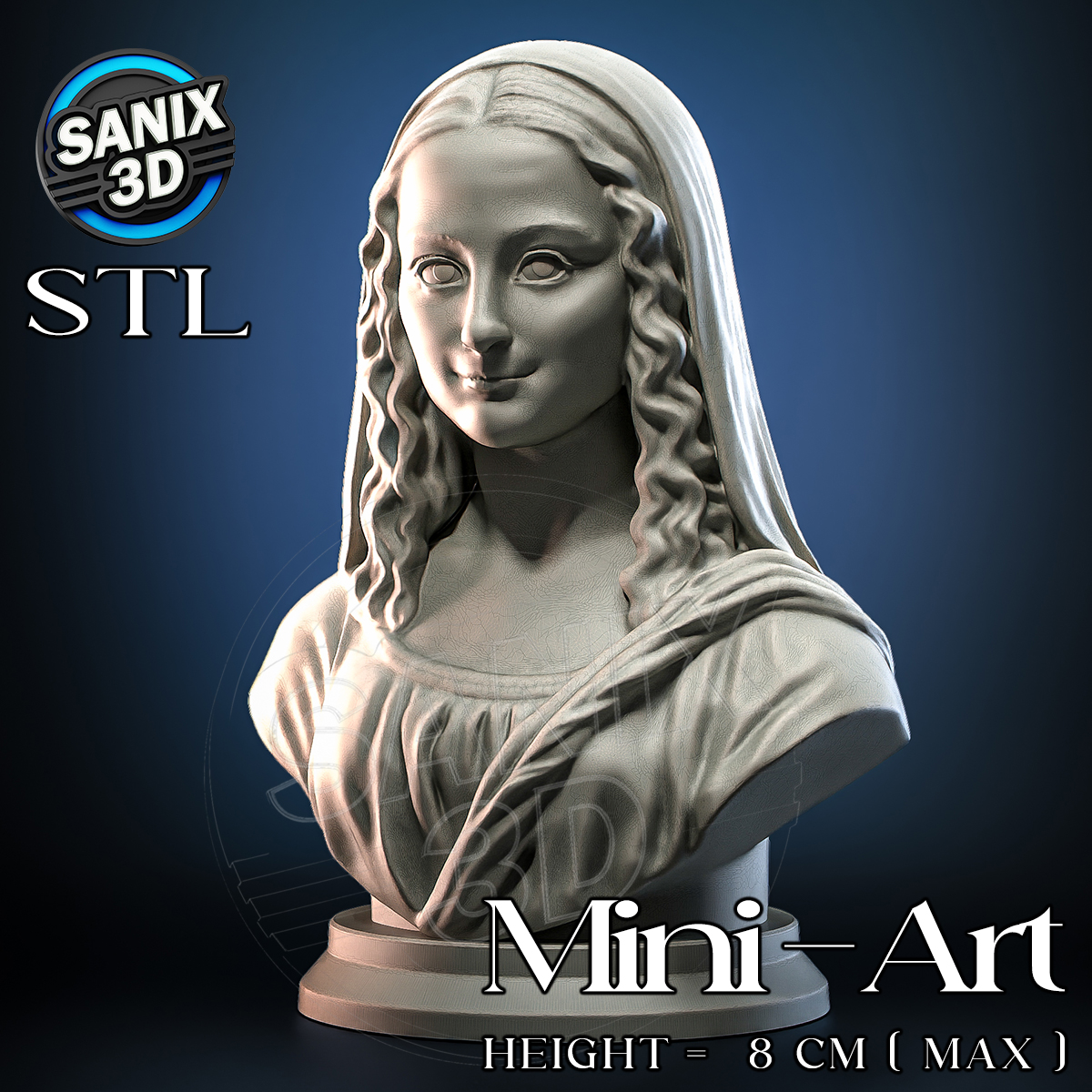 Mona Lisa – Leonardo da Vinci STL model for 3D printing