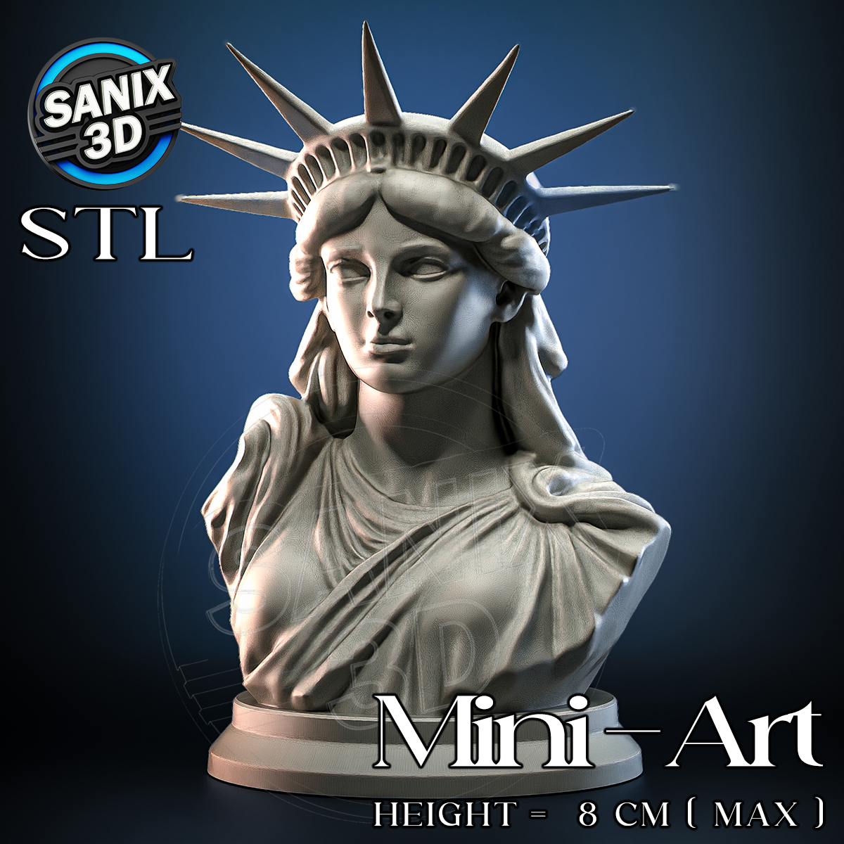 Statue of Liberty – Frédéric Auguste Bartholdi STL model for 3D printing