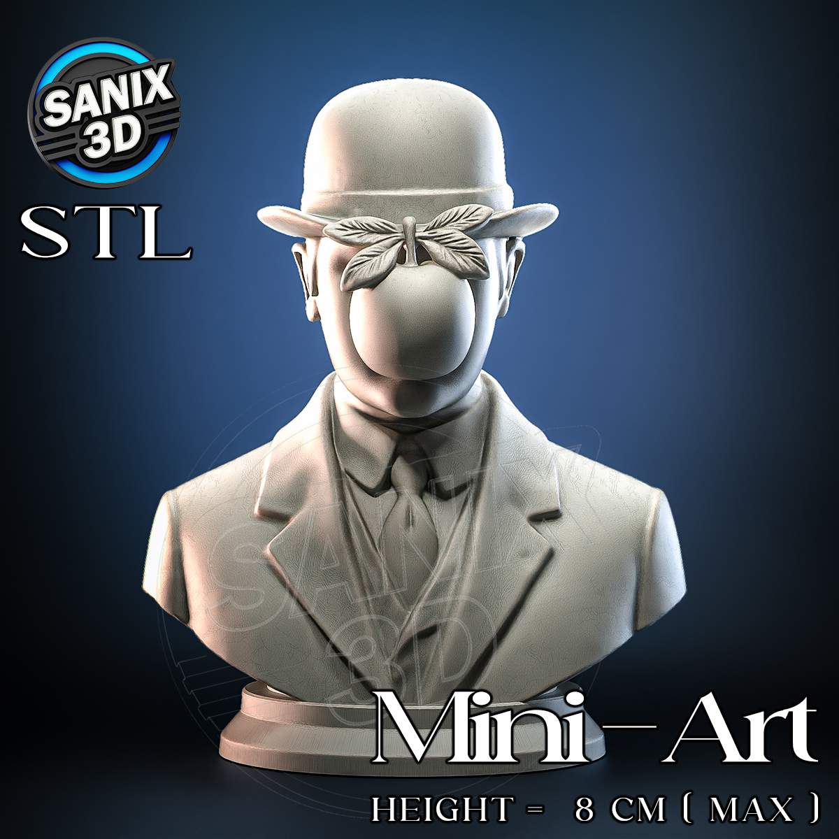 The Son of Man – René Magritte STL model for 3D printing
