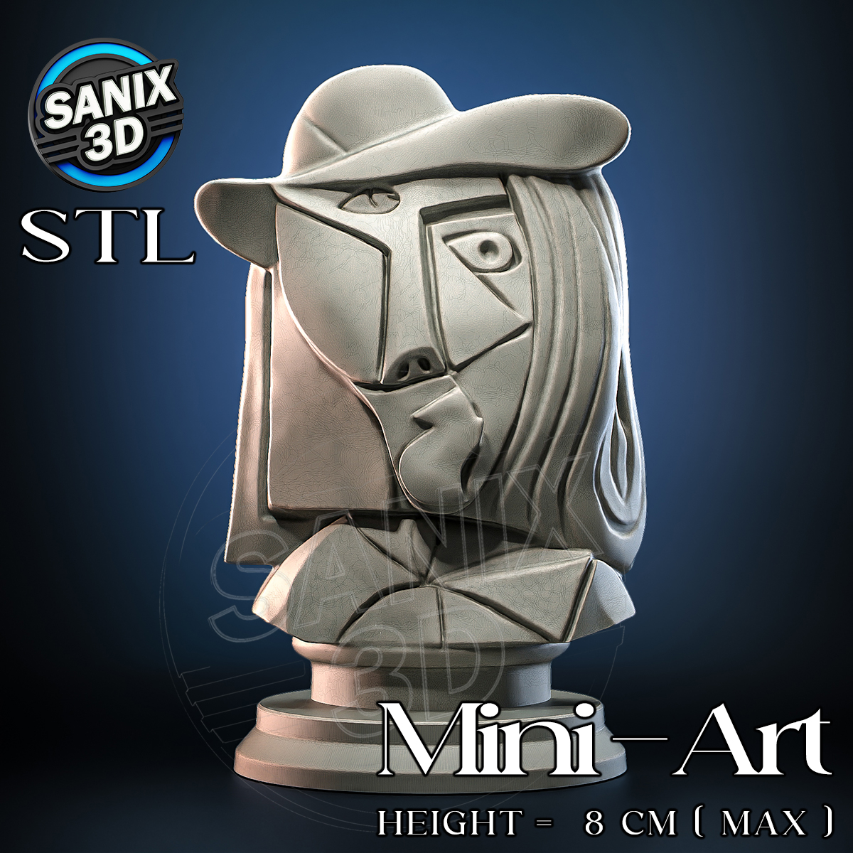 Weeping Woman – Pablo Picasso STL model for 3D printing