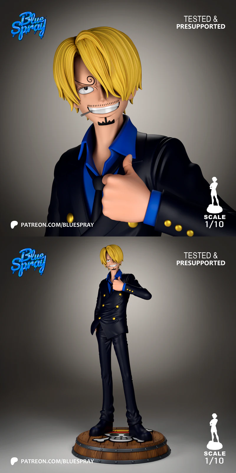 Sanji – One Piece STL model for 3D printing
