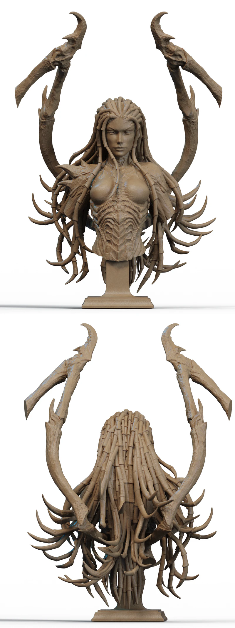 Sarah Kerrigan Character Bust STL File STL model for 3D printing
