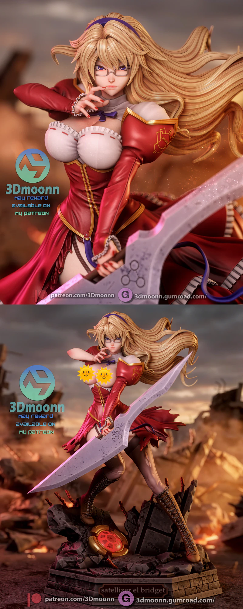 Satellizer El Bridget – Freezing STL model for 3D printing