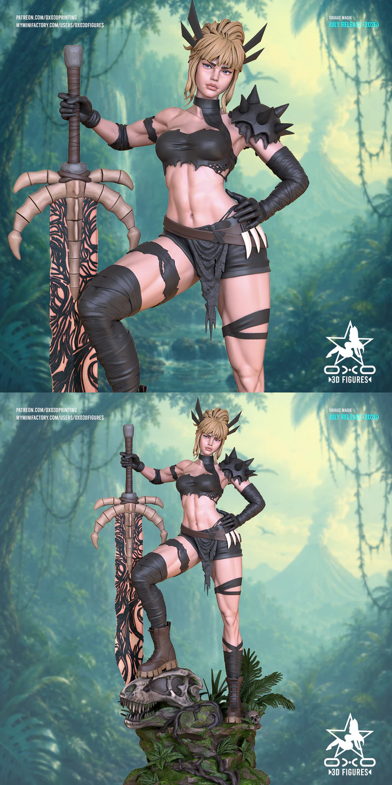 Savage Magik Miniature Figure STL model for 3D printing